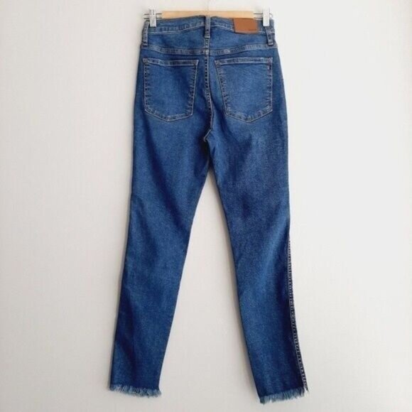 MADEWELL High-Rise Skinny Crop Jeans Mackey Button-Front Sz 27 - Picture 6 of 15